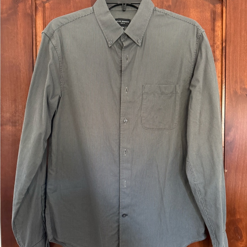 Club Monaco Charcoal Button-Down Shirt